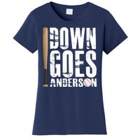 Down Goes Anderson Baseball Women's T-Shirt