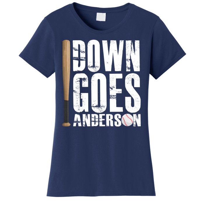 Down Goes Anderson Baseball Women's T-Shirt