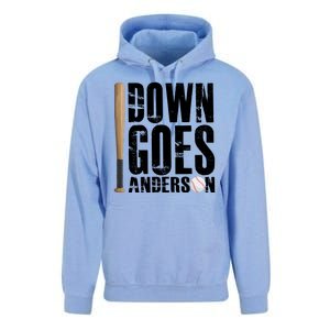 Down Goes Anderson Baseball Unisex Surf Hoodie