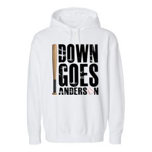 Down Goes Anderson Baseball Garment-Dyed Fleece Hoodie