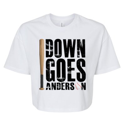 Down Goes Anderson Baseball Bella+Canvas Jersey Crop Tee