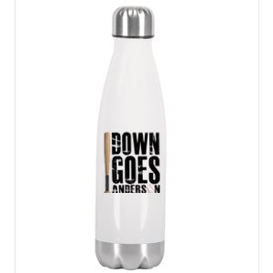 Down Goes Anderson Baseball Stainless Steel Insulated Water Bottle