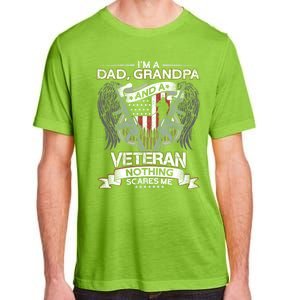 Dad Grandpa And A Veteran Proud American Veteran Grandfather Gift Adult ChromaSoft Performance T-Shirt