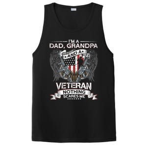 Dad Grandpa And A Veteran Proud American Veteran Grandfather Gift PosiCharge Competitor Tank