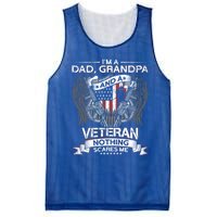 Dad Grandpa And A Veteran Proud American Veteran Grandfather Gift Mesh Reversible Basketball Jersey Tank