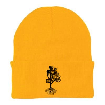 Disc Golf Basket And Tree Frolf Frisbee Golf Cool Gift Knit Cap Winter Beanie