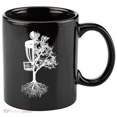 Disc Golf Basket And Tree Frolf Frisbee Golf Cool Gift 11oz C Handle Ceramic Mug
