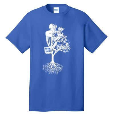 Disc Golf Basket And Tree Frolf Frisbee Golf Cool Gift Tall T-Shirt