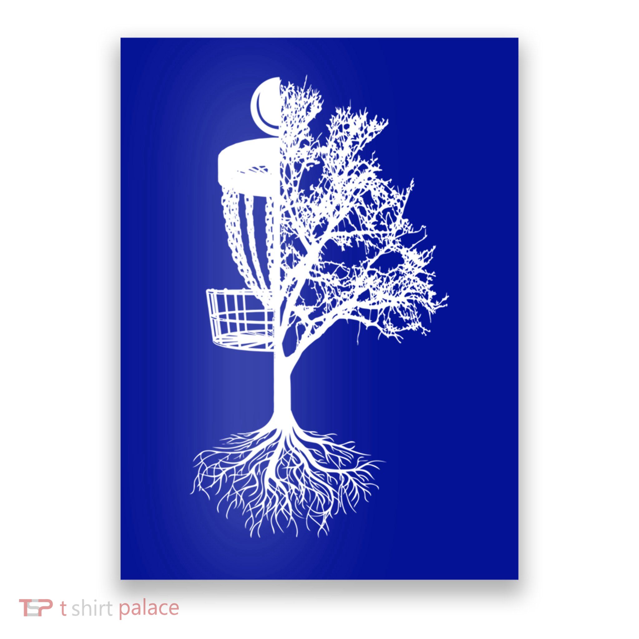 Disc Golf Basket And Tree Frolf Frisbee Golf Cool Gift Poster