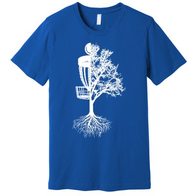 Disc Golf Basket And Tree Frolf Frisbee Golf Cool Gift Premium T-Shirt