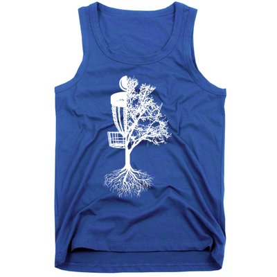 Disc Golf Basket And Tree Frolf Frisbee Golf Cool Gift Tank Top