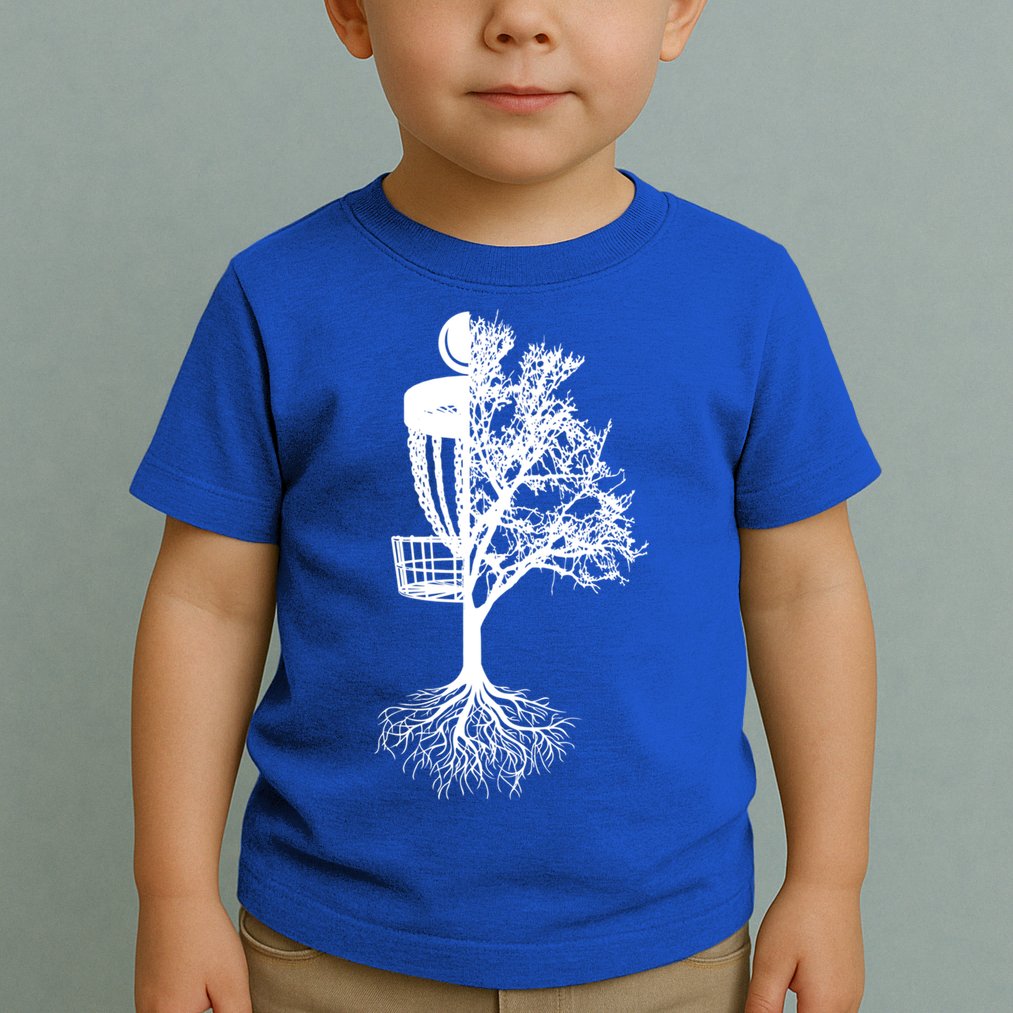 Disc Golf Basket And Tree Frolf Frisbee Golf Cool Gift Toddler T-Shirt
