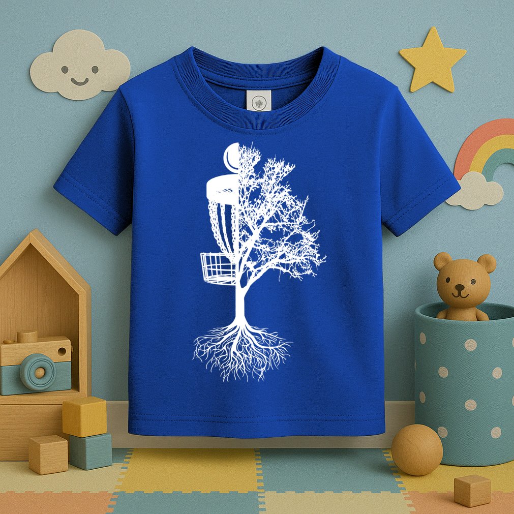 Disc Golf Basket And Tree Frolf Frisbee Golf Cool Gift Toddler T-Shirt