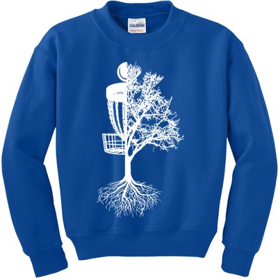 Disc Golf Basket And Tree Frolf Frisbee Golf Cool Gift Kids Sweatshirt