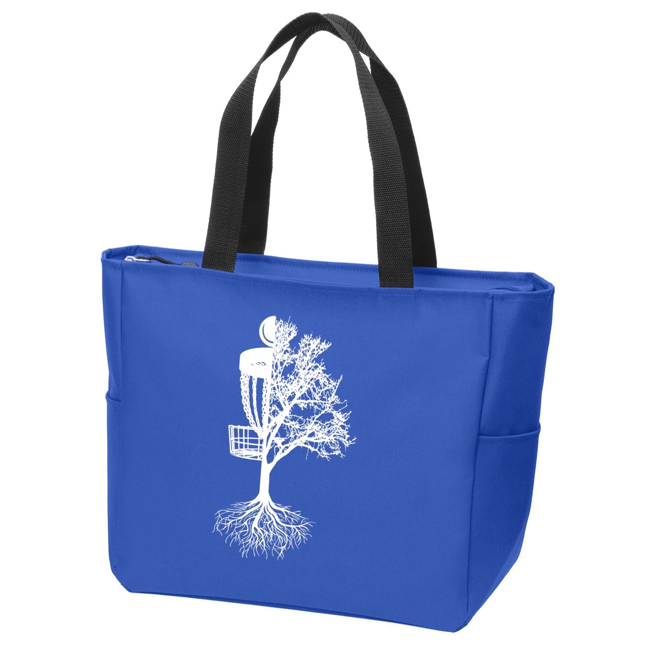 Disc Golf Basket And Tree Frolf Frisbee Golf Cool Gift Zip Tote Bag