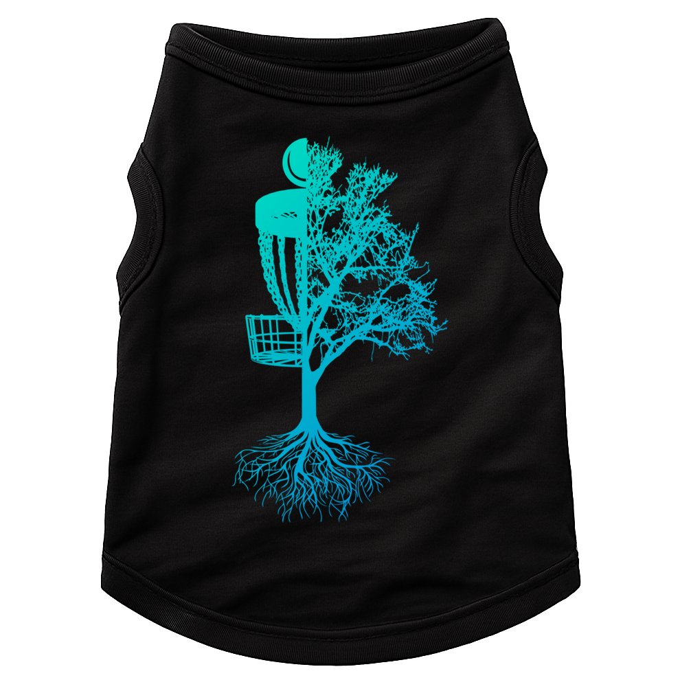 Disc Golf Basket And Tree Frolf Frisbee Golf Cool Gift Doggie Tank
