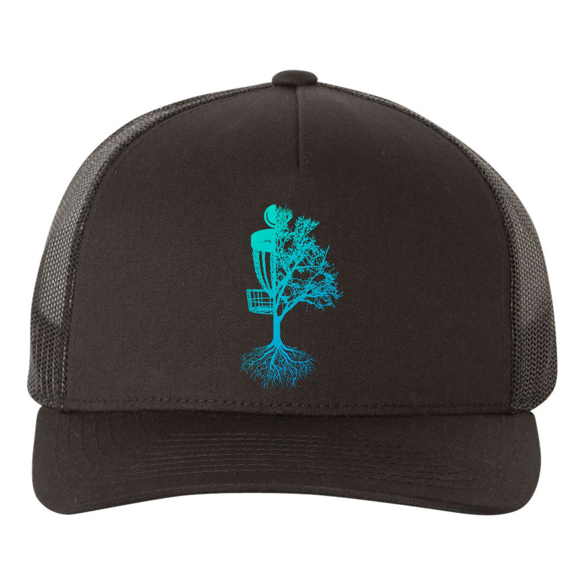 Disc Golf Basket And Tree Frolf Frisbee Golf Cool Gift Yupoong Adult 5-Panel Trucker Hat