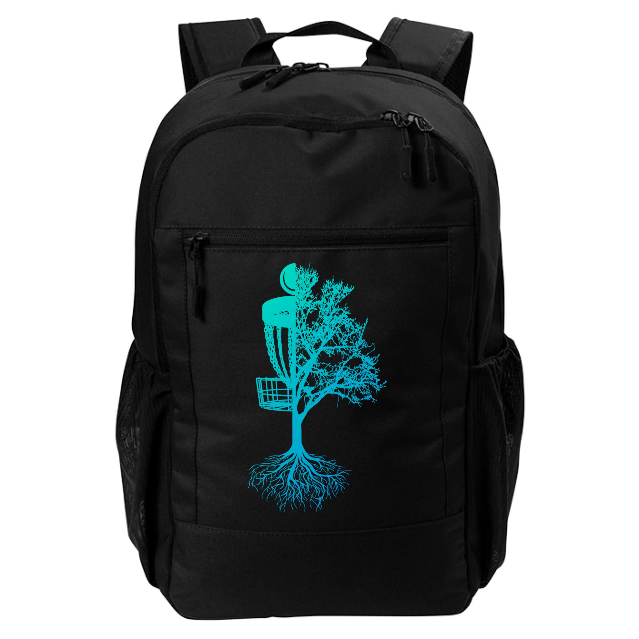 Disc Golf Basket And Tree Frolf Frisbee Golf Cool Gift Backpack