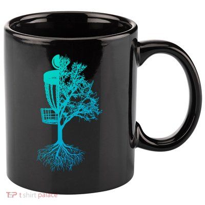 Disc Golf Basket And Tree Frolf Frisbee Golf Cool Gift 11oz C Handle Ceramic Mug
