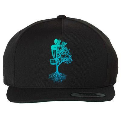 Disc Golf Basket And Tree Frolf Frisbee Golf Cool Gift Wool Snapback Cap