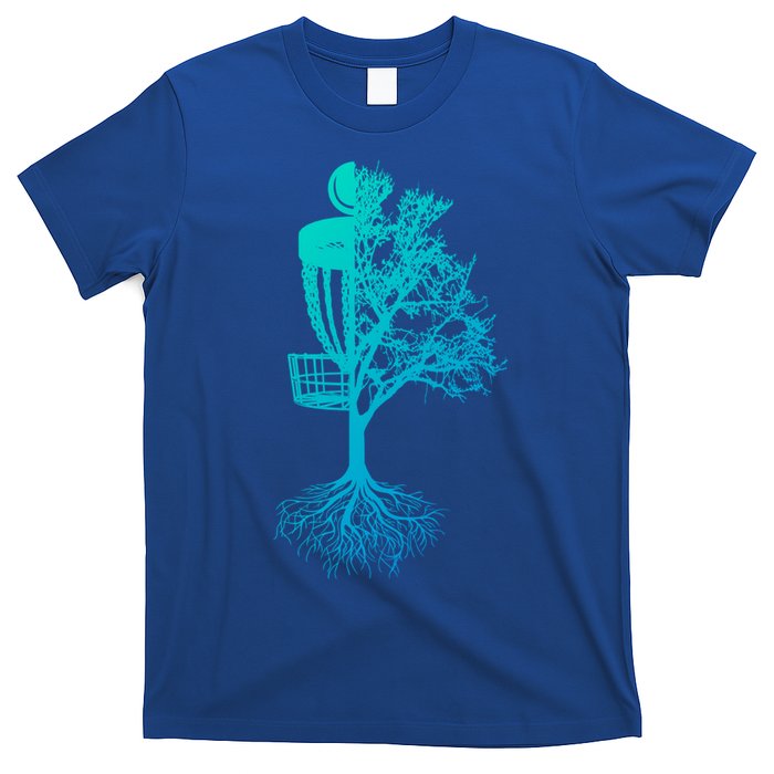 Disc Golf Basket And Tree Frolf Frisbee Golf Cool Gift T-Shirt