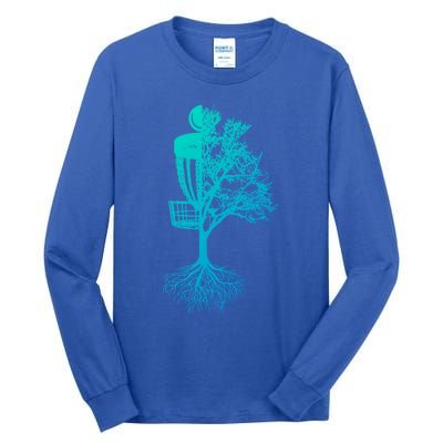 Disc Golf Basket And Tree Frolf Frisbee Golf Cool Gift Tall Long Sleeve T-Shirt