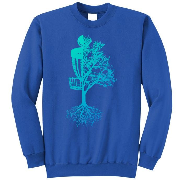 Disc Golf Basket And Tree Frolf Frisbee Golf Cool Gift Tall Sweatshirt