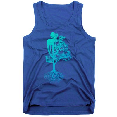 Disc Golf Basket And Tree Frolf Frisbee Golf Cool Gift Tank Top