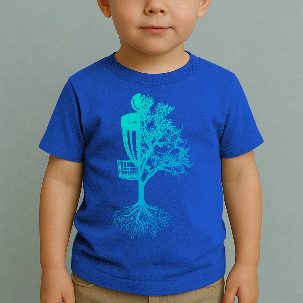 Disc Golf Basket And Tree Frolf Frisbee Golf Cool Gift Toddler T-Shirt