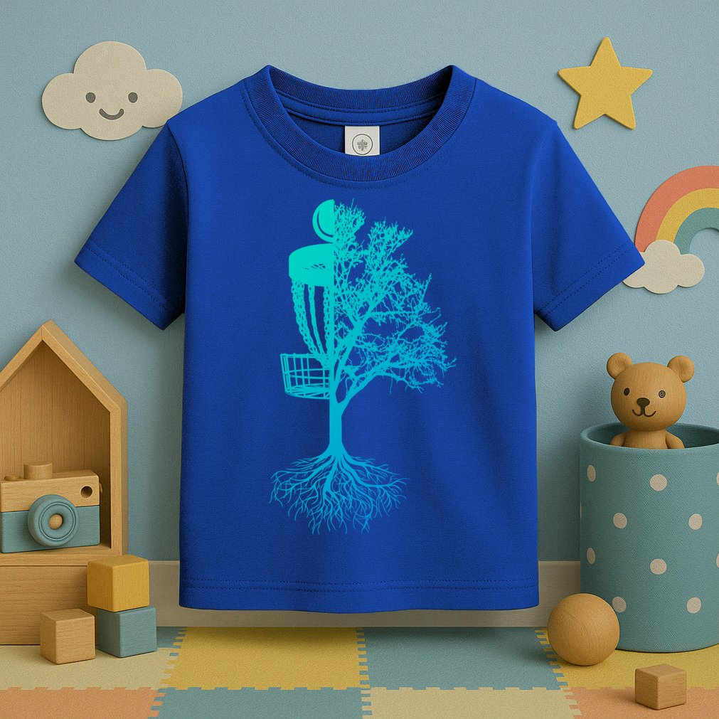 Disc Golf Basket And Tree Frolf Frisbee Golf Cool Gift Toddler T-Shirt