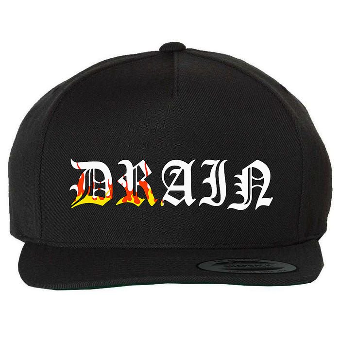 D.R.A.I.N G.A.N.G Bladee Wool Snapback Cap
