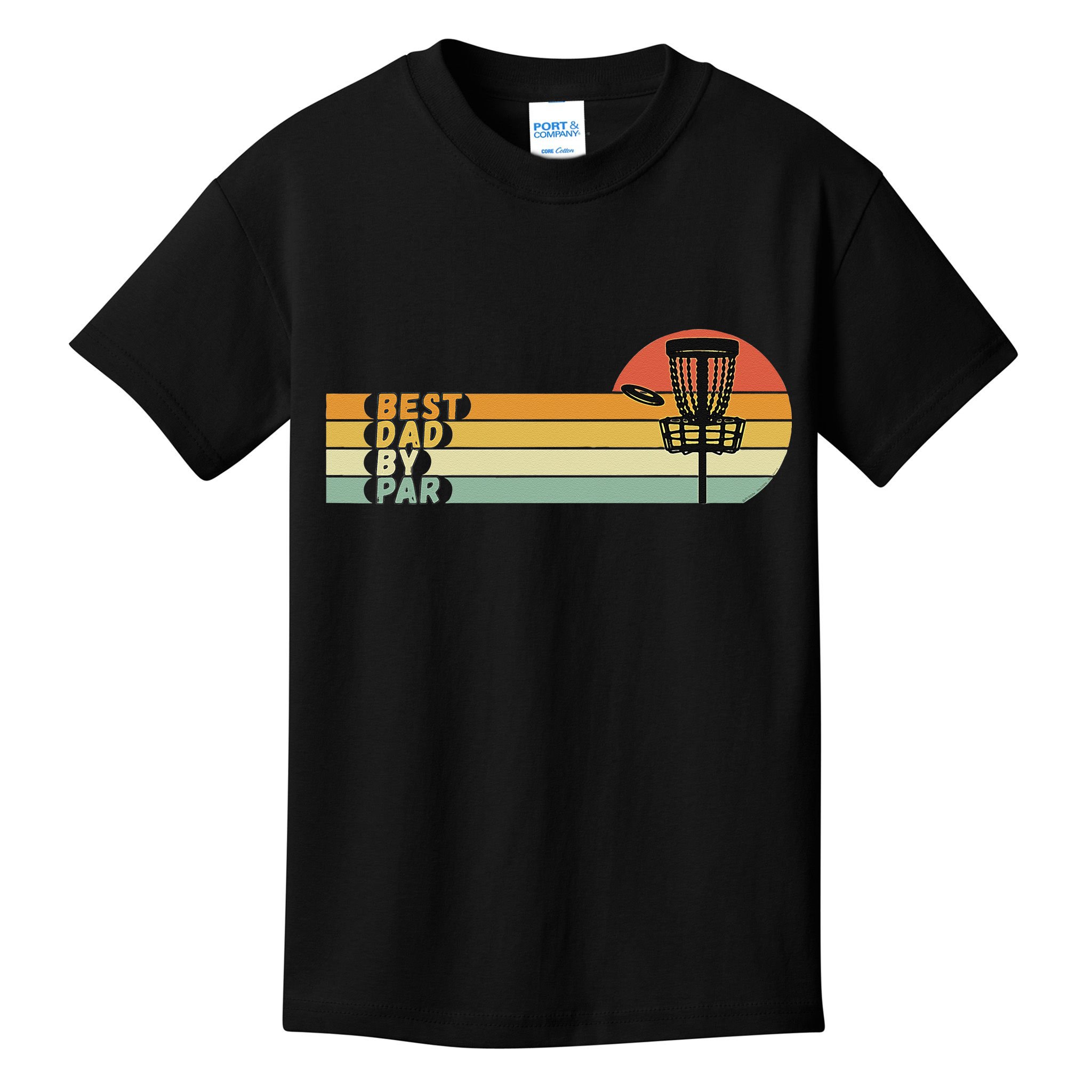 Disc Golf Best Dad By Par Father's Day Disc Golf Kids T-Shirt