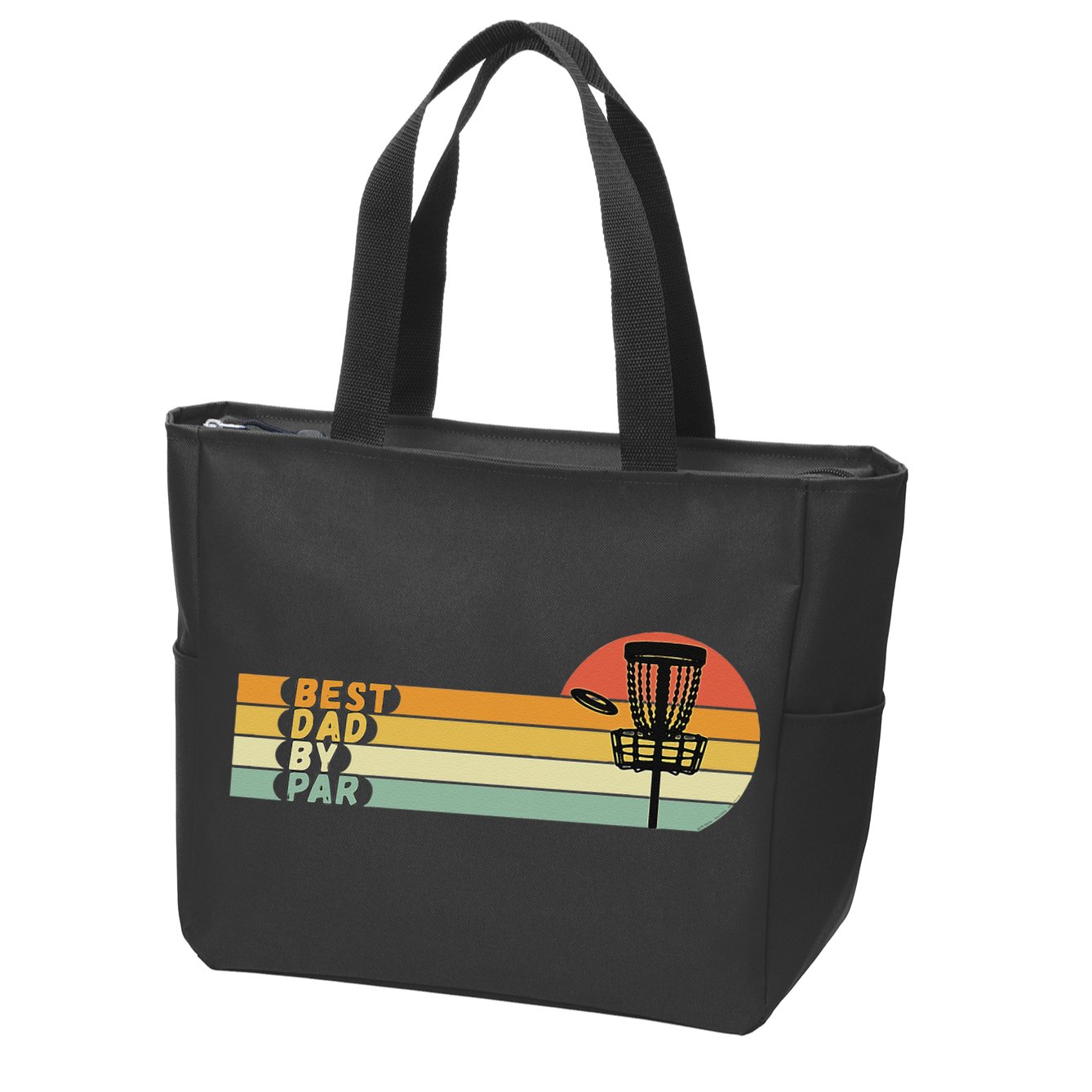 Disc Golf Best Dad By Par Father's Day Disc Golf Zip Tote Bag