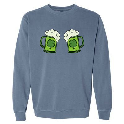 Drinking Green Beer Boobs Shamrock Irish Patricks Day Garment-Dyed Sweatshirt