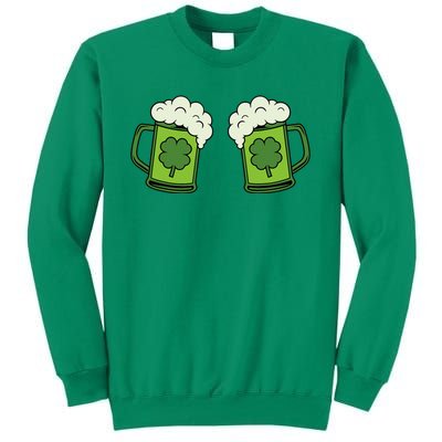 Drinking Green Beer Boobs Shamrock Irish Patricks Day Sweatshirt