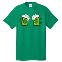 Drinking Green Beer Boobs Shamrock Irish Patricks Day Tall T-Shirt