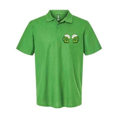 Drinking Green Beer Boobs Shamrock Irish Patricks Day Softstyle Adult Sport Polo