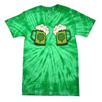 Drinking Green Beer Boobs Shamrock Irish Patricks Day Tie-Dye T-Shirt