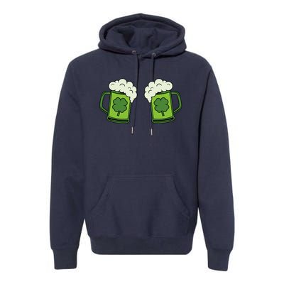 Drinking Green Beer Boobs Shamrock Irish Patricks Day Premium Hoodie