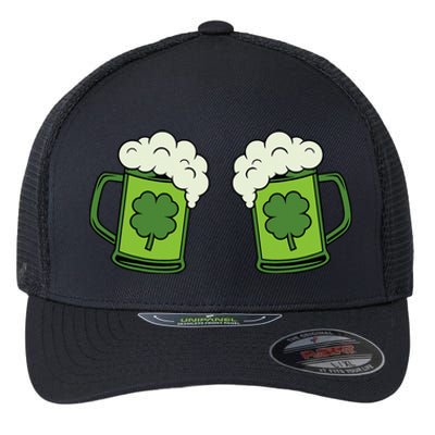 Drinking Green Beer Boobs Shamrock Irish Patricks Day Flexfit Unipanel Trucker Cap