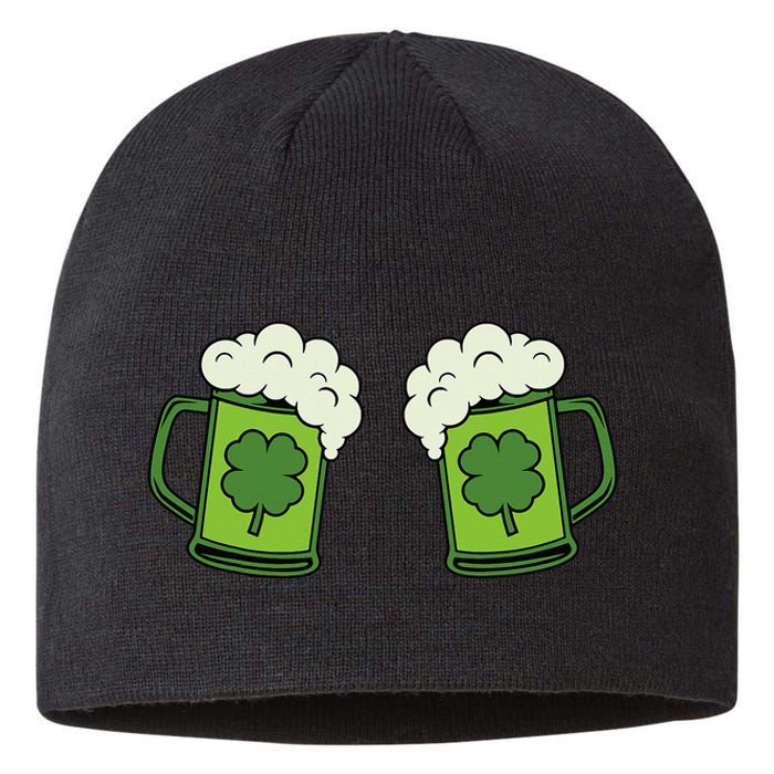 Drinking Green Beer Boobs Shamrock Irish Patricks Day Sustainable Beanie