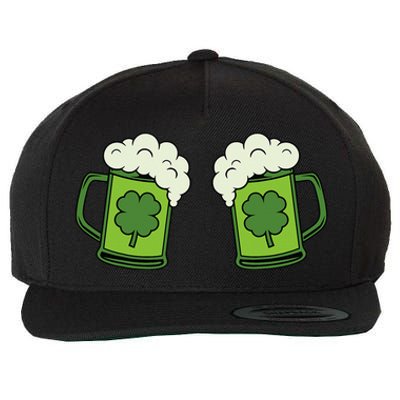 Drinking Green Beer Boobs Shamrock Irish Patricks Day Wool Snapback Cap