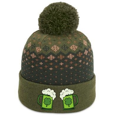 Drinking Green Beer Boobs Shamrock Irish Patricks Day The Baniff Cuffed Pom Beanie