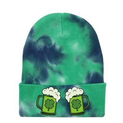 Drinking Green Beer Boobs Shamrock Irish Patricks Day Tie Dye 12in Knit Beanie