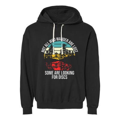 Disc Golf Basket Wandering Garment-Dyed Fleece Hoodie