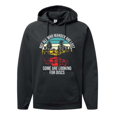 Disc Golf Basket Wandering Performance Fleece Hoodie