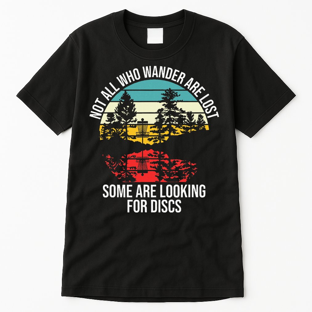 Disc Golf Basket Wandering Tall T-Shirt