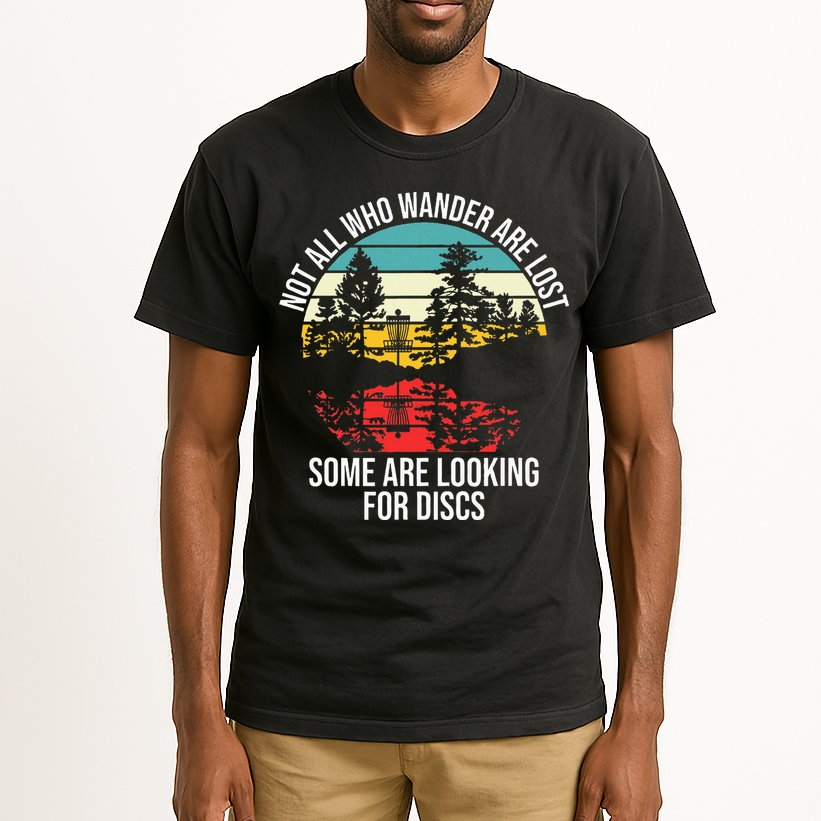 Disc Golf Basket Wandering Tall T-Shirt