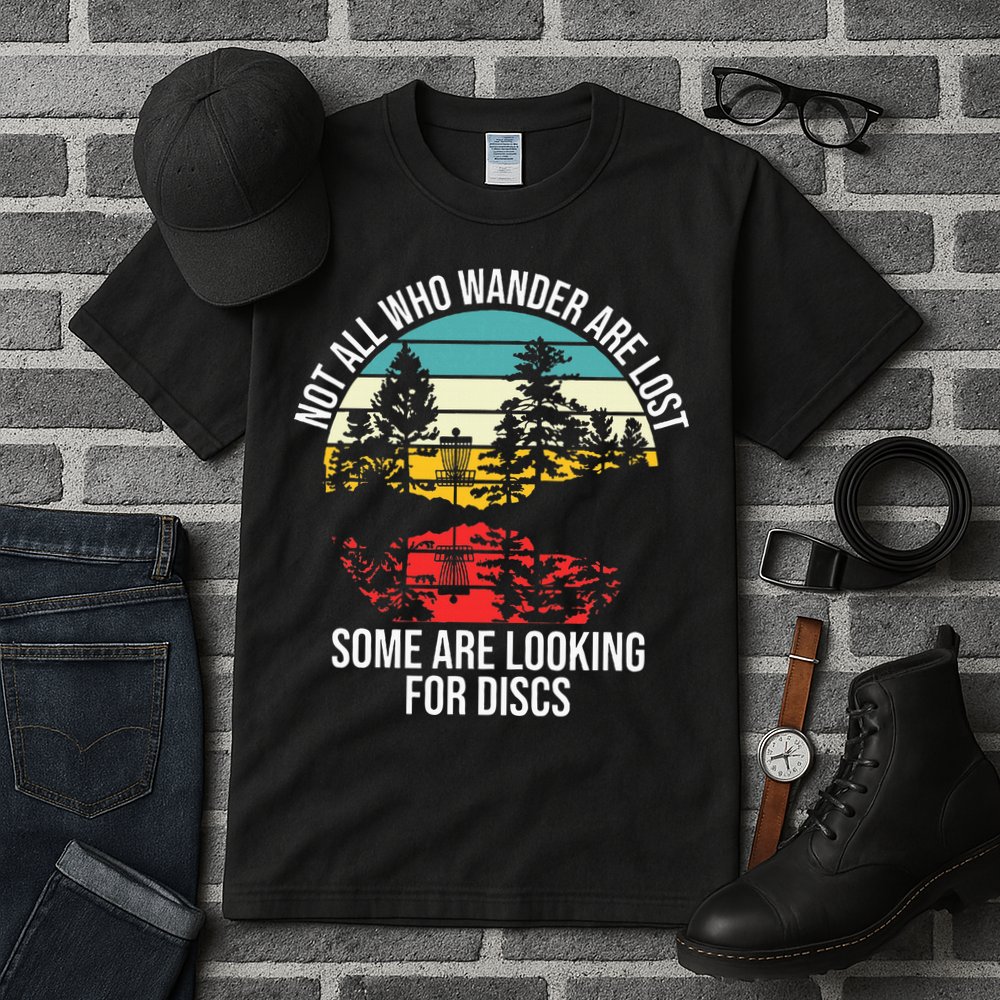 Disc Golf Basket Wandering Tall T-Shirt
