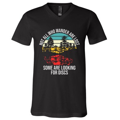 Disc Golf Basket Wandering V-Neck T-Shirt